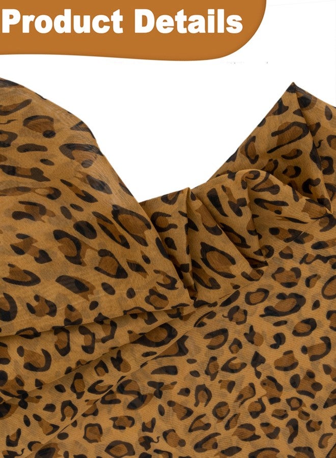 CaySep Womens Soft Lightweight 27'' Leopard-Print Fashion HeadScarf Neck Hair Small Square Scarf - Image 5